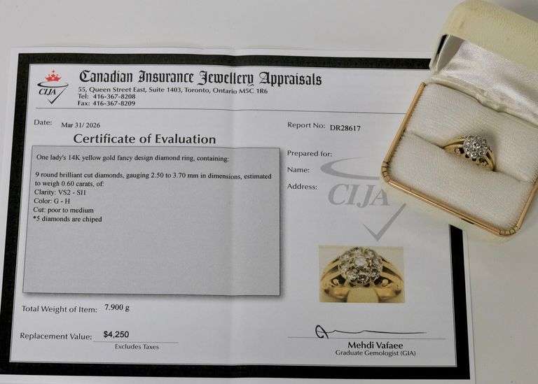 14KT GOLD DIAMOND RING