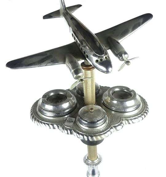 1950'S ART DECO SMOKING STAND & COMPANION PRINTS
