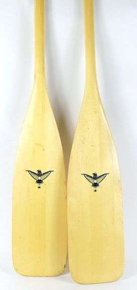 TWO CANOE PADDLES