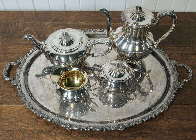 SILVERPLATED TEA SET