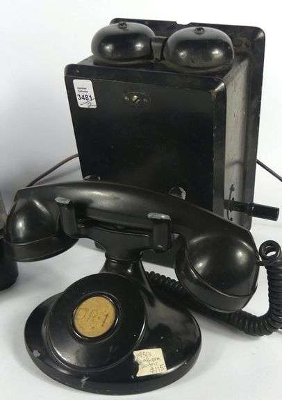 TWO VINTAGE TELEPHONES