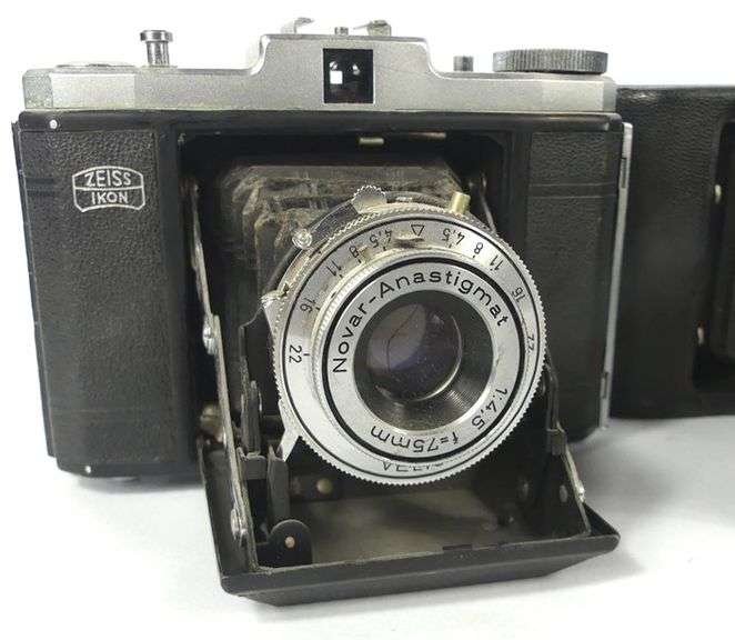 ANTIQUE FOLDING BELLOWS CAMERAS