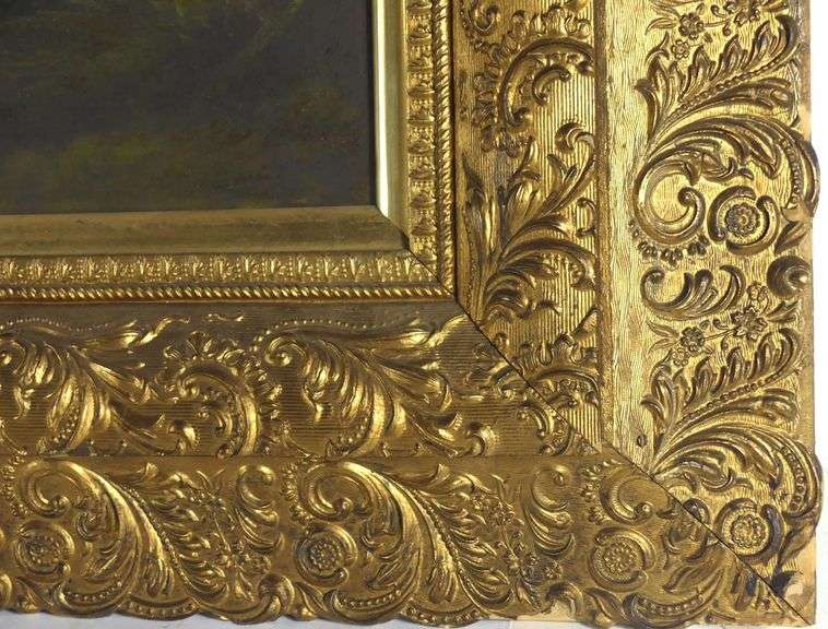 OIL ON CANVAS IN ANTIQUE GILT FRAME