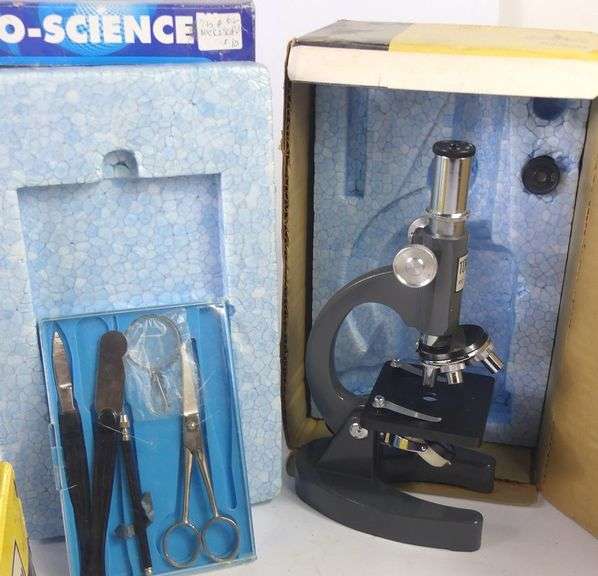 FIVE MICROSCOPES