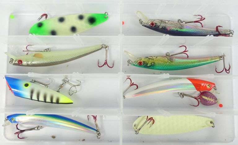 THREE TACKLE BOXES WITH FISHING LURES