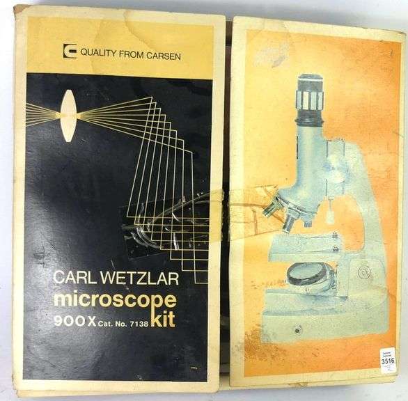 TWO VINTAGE MICROSCOPE SETS