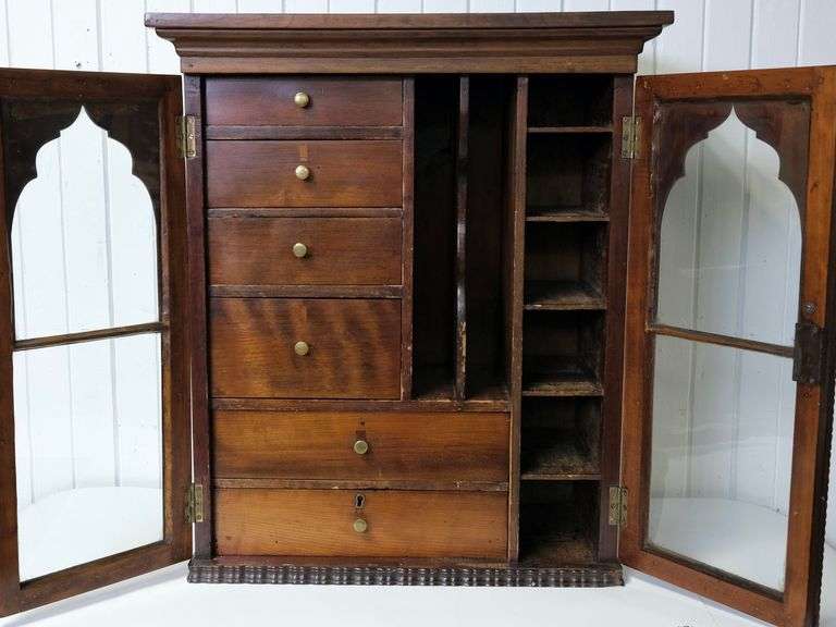 ANTIQUE TABLE TOP CABINET