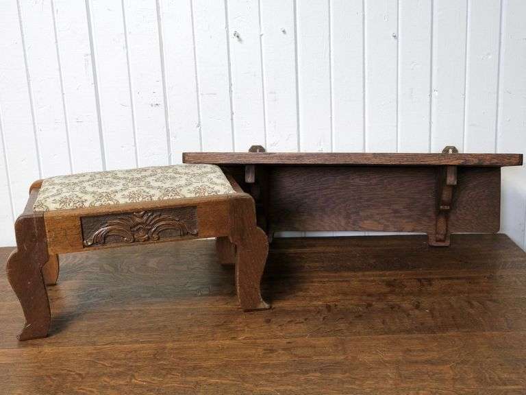WALL SHELF AND STOOL