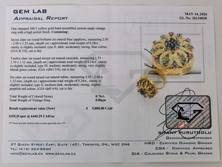 18KT GOLD RING