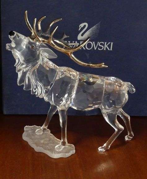 TWO SWAROVSKI CRYSTAL FIGURINES WITH BOXES
