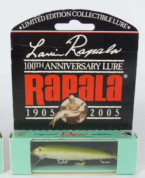 THREE LAURI RAPALA 100TH ANNIVERSARY LURES
