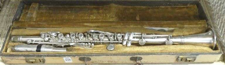 ANTIQUE SILVER PLATE FLUTE