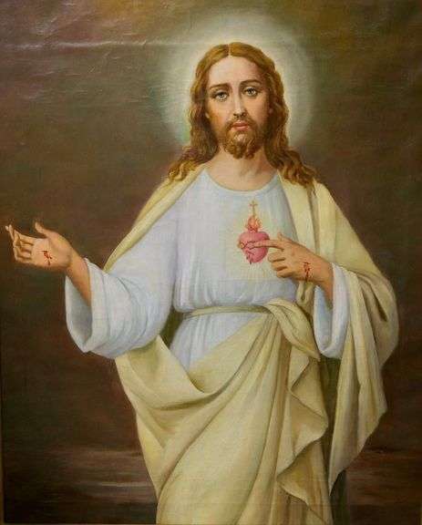 OIL ON CANVAS CHRIST