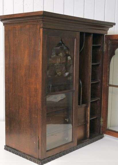 ANTIQUE TABLE TOP CABINET