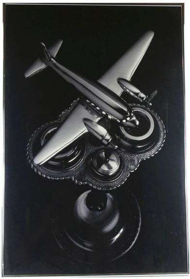 1950'S ART DECO SMOKING STAND & COMPANION PRINTS