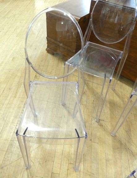SET OF FOUR GHOST CHAIRS