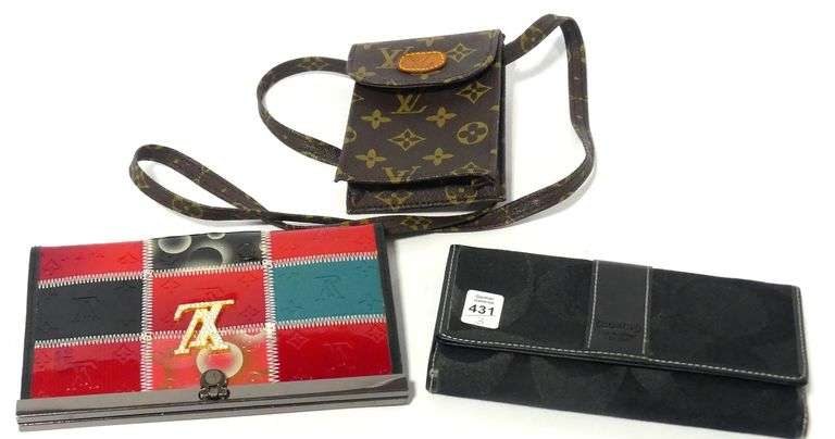 TWO DESIGNER WALLETS AND BAG