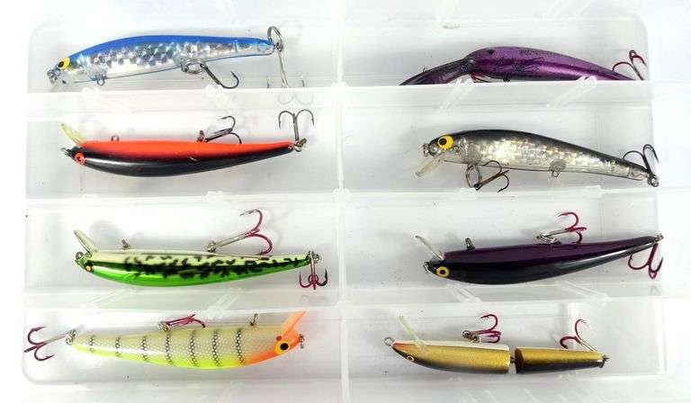 THREE TACKLE BOXES WITH FISHING LURES