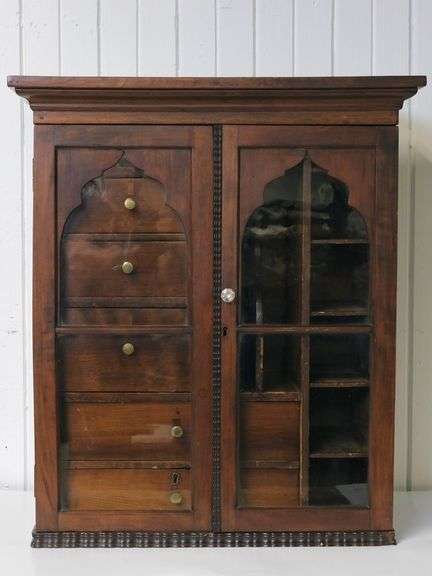 ANTIQUE TABLE TOP CABINET