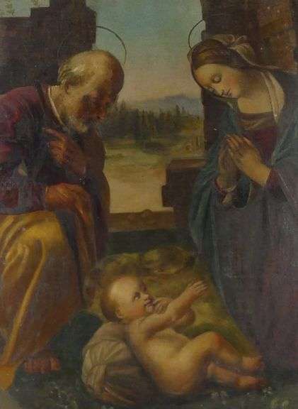 ANTIQUE OIL ON CANVAS