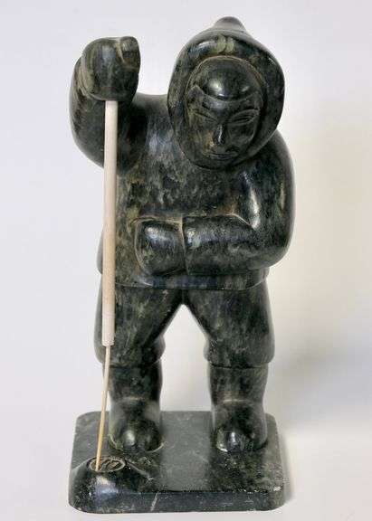 INUIT SOAPSTONE HUNTER