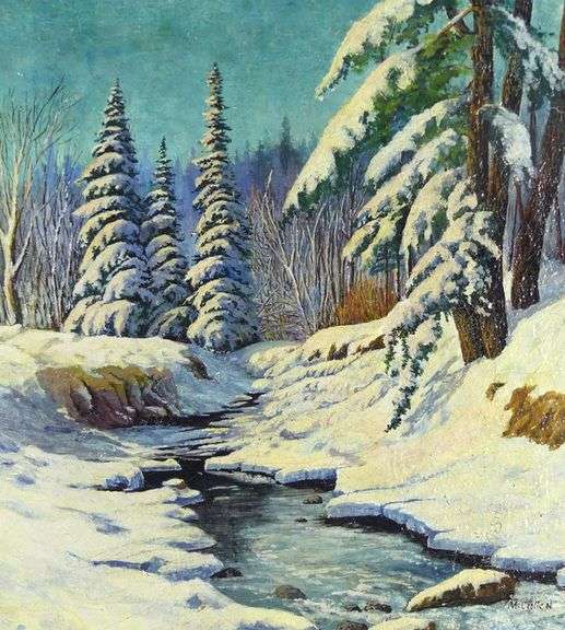 ANTIQUE QUEBEC SCHOOL OIL