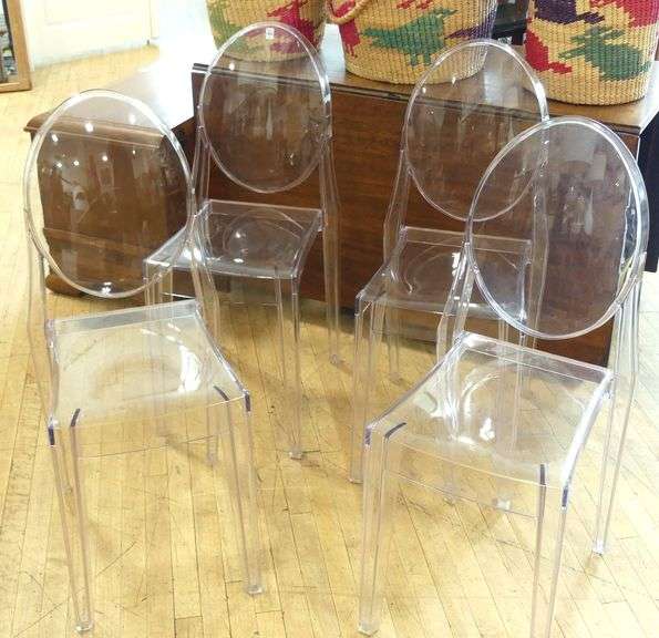 SET OF FOUR GHOST CHAIRS