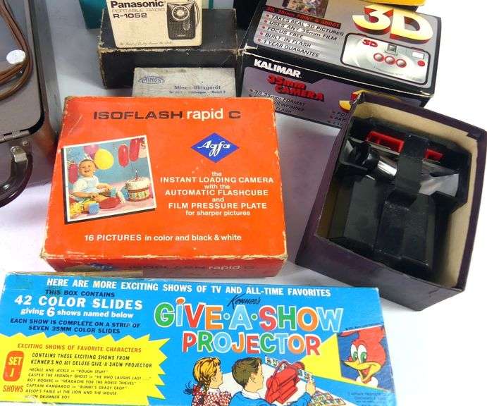 CAMERAS, RADIO, PROJECTOR, ETC.
