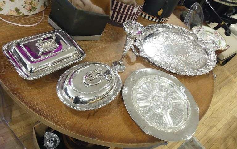 FIVE PIECES OF SILVER PLATE