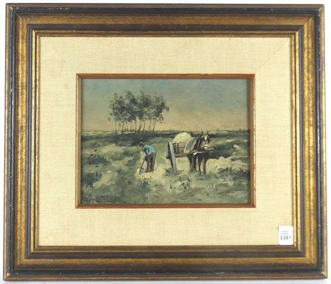 ANTIQUE OIL ON PANEL