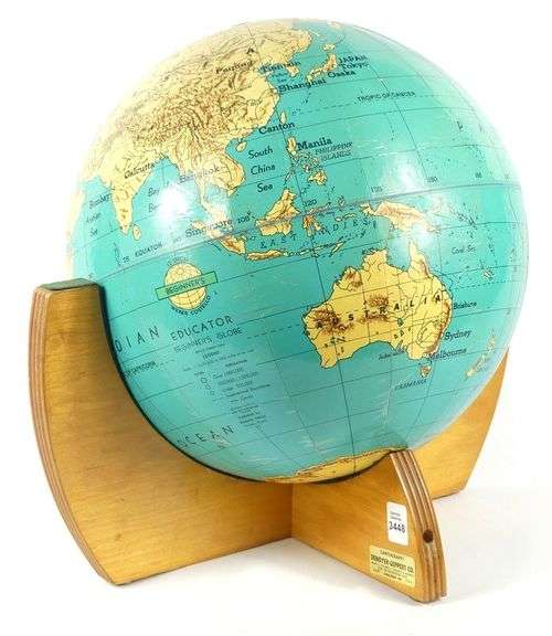TERRESTRIAL GLOBE ON STAND
