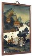 19TH CENTURY CHINESE EXPORT REVERSE-PAINTED MIRROR