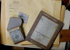 ANTIQUE PINE BOX AND CONTENTS