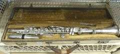 ANTIQUE SILVER PLATE FLUTE
