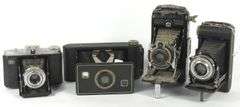 ANTIQUE FOLDING BELLOWS CAMERAS