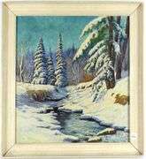 ANTIQUE QUEBEC SCHOOL OIL
