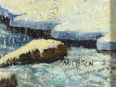 ANTIQUE QUEBEC SCHOOL OIL
