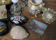 VAPO LAMP, CHINESE BOX, MINIATURE PAINTING