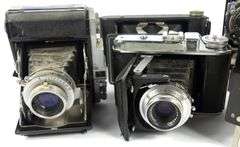 ANTIQUE FOLDING BELLOWS CAMERAS