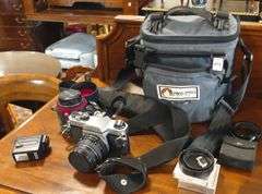 PENTAX ASAHI CAMERA WITH ACCESSORIES