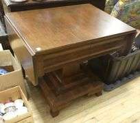 ANTIQUE DROP-LEAF LAMP TABLE