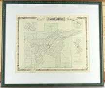 FIVE FRAMED MAPS