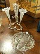 DECANTER, BOWLS AND EPERGNE