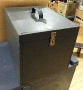 TWO WOODEN STORAGE TRUNKS