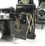 ANTIQUE FOLDING BELLOWS CAMERAS