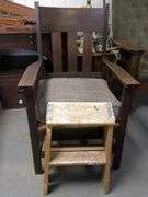 MISSION OAK CHAIR AND LADDER