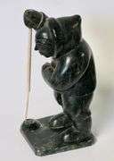 INUIT SOAPSTONE HUNTER