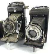 ANTIQUE FOLDING BELLOWS CAMERAS