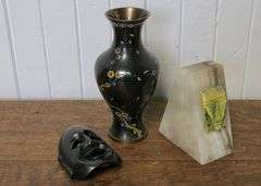 CLOISONNE VASE, ETC.