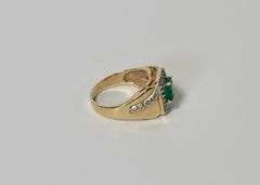 14KT GOLD EMERALD RING